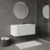 36" White Wood Floating Bathroom Vanity