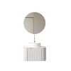 24" White Wood Floating Bathroom Vanity With Sink