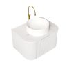 24" White Wood Floating Bathroom Vanity With Sink