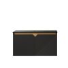 30" Black Wood Floating Double Door Bathroom Vanity