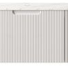 30" White Wood Floating Bathroom Vanity