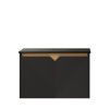 24" Black Wood Floating Double Door Bathroom Vanity