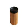 16" Brown Wood Freestanding Bathroom Vanity With Black Sink