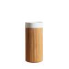 16" Brown Wood Freestanding Bathroom Vanity With White Sink