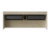 48" Brown Wood Floating Bathroom Vanity And Two Drawers