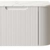 24" White Wood Floating Bathroom Vanity