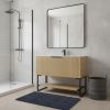 35" Brown Wood Freestanding Bathroom Vanity