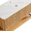 48" Gold Wood Freestanding Three Door Bathroom Vanity