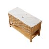 48" Gold Wood Freestanding Three Door Bathroom Vanity