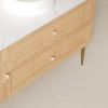 48" Brown Wood Freestanding Single Door Bathroom Vanity And Two Drawers