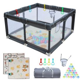 47"*47" Outdoor Fences Baby Playard Cloth Playpen Removable Enclosures for Indoor and Outdoor Use Care for Children and Pets With Playen Foldable
