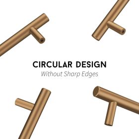 25 Pack Champagne Bronze Cabinet Pulls Gold Cabinet Handles 3 inch(76mm) Champagne Drawer Handles Brushed Bronze Drawer Pulls Kitchen Bathroom Be