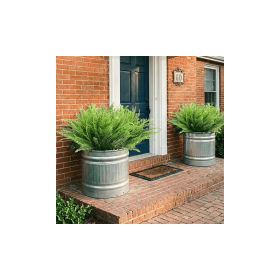 12 Pcs Fake Ferns for Outdoors UV Resistant Faux Fern Plants, Artificial Greenery Fern Stmes for Outside, Garden Porch & Patio Greenery Decor (12