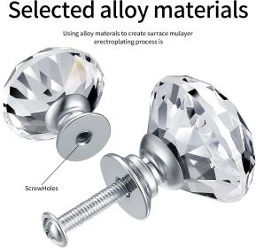 8 Pcs Crystal Cabinet Knobs