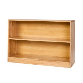 Montessori Bookshelf, 35.4 in Width Toy Storage Organizer, 2-Tier Kids Display Storage Cabinet, Daycare Furniture, Kids Bookshelf for Bedroom, Nu
