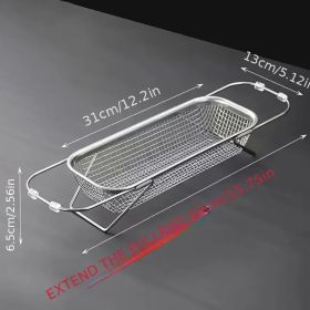 "The Ultimate Sink Organizer - Expandable Dish Rack Holds Forks, Bowls & Produce - Rust-Free Design" (Capacity: small)